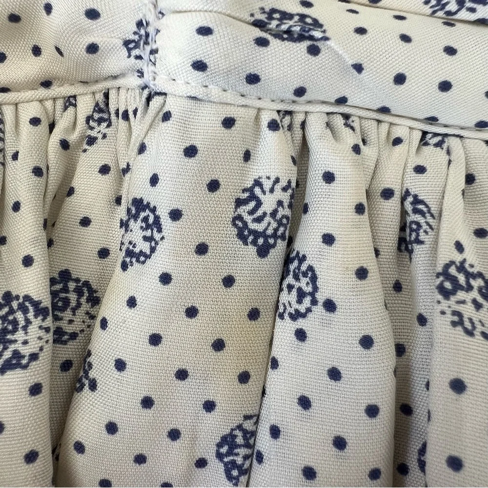 Vintage Union Made JH Collectibles White and Blue Floral Maxi Skirt - Picture 5 of 14